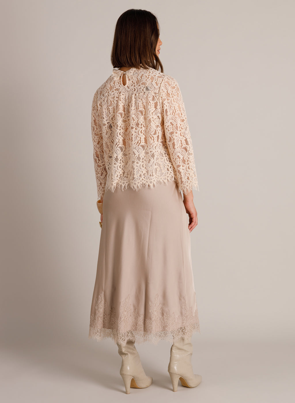 Yest Willette High Neck Lace Blouse