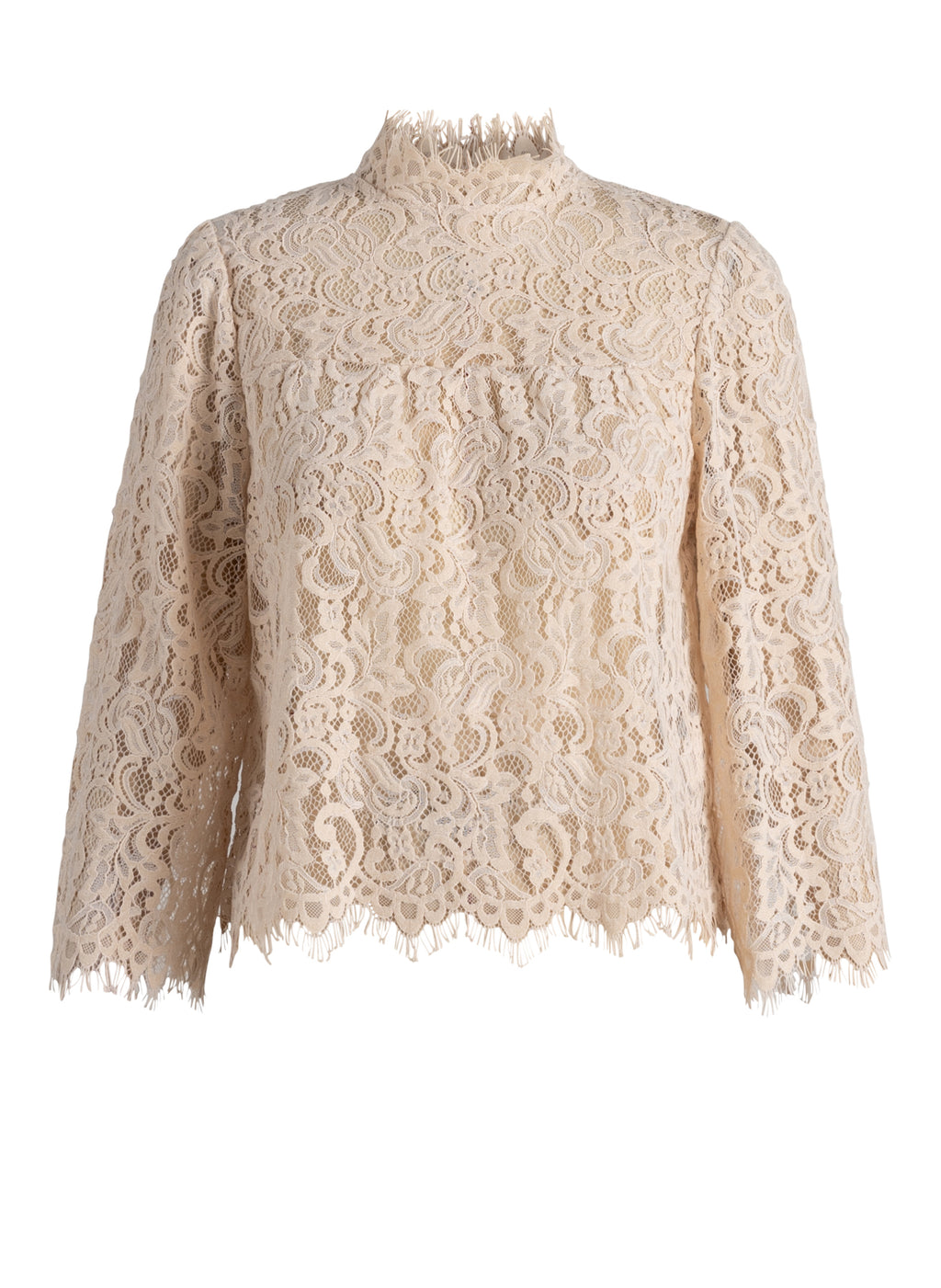 Yest Willette High Neck Lace Blouse
