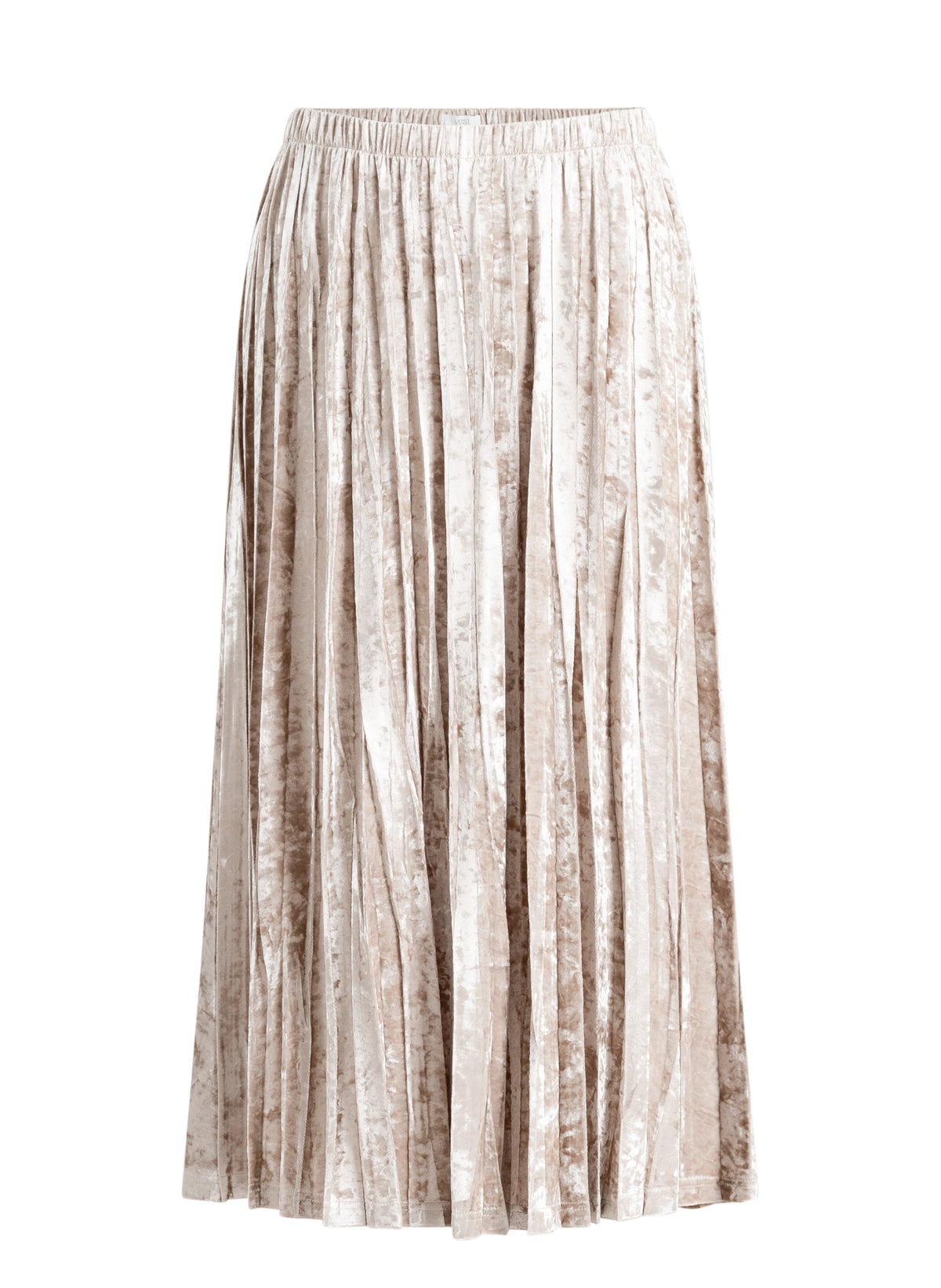 Yest Wermina Pleated Velvet Midi Skirt