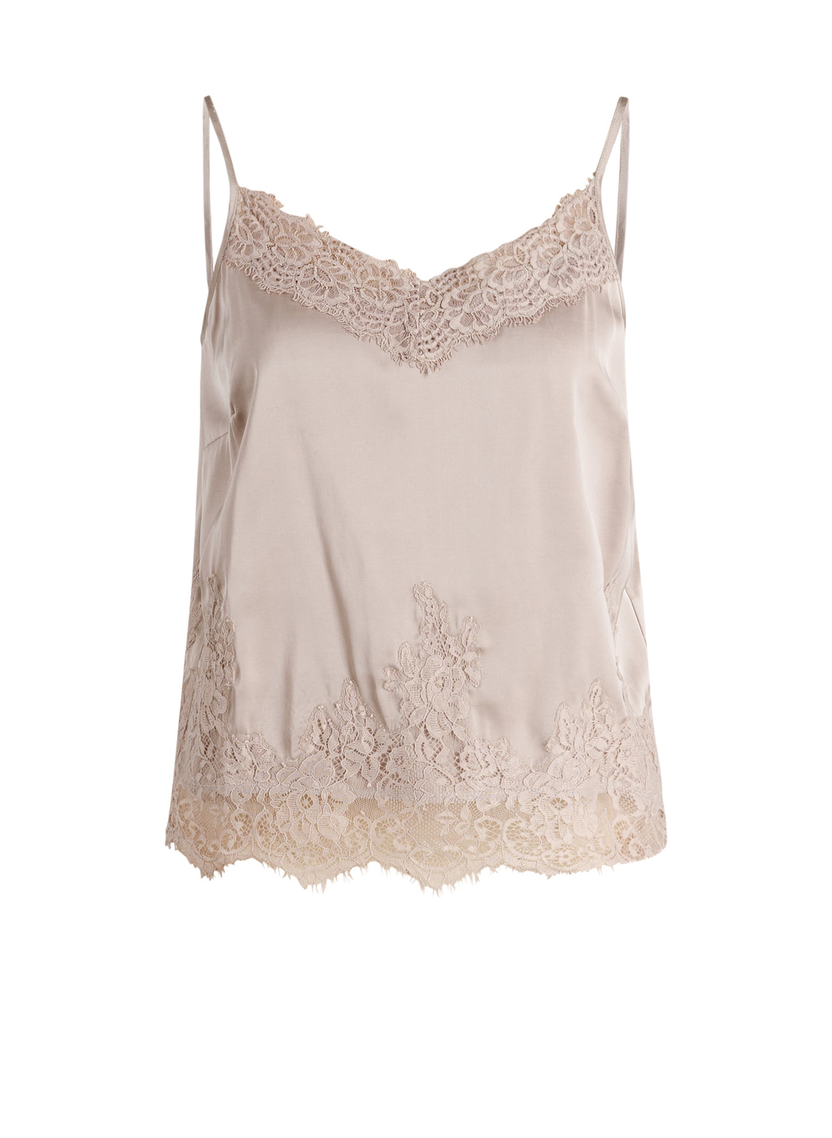 Yest Weslie Lace Trim Silky Camisole