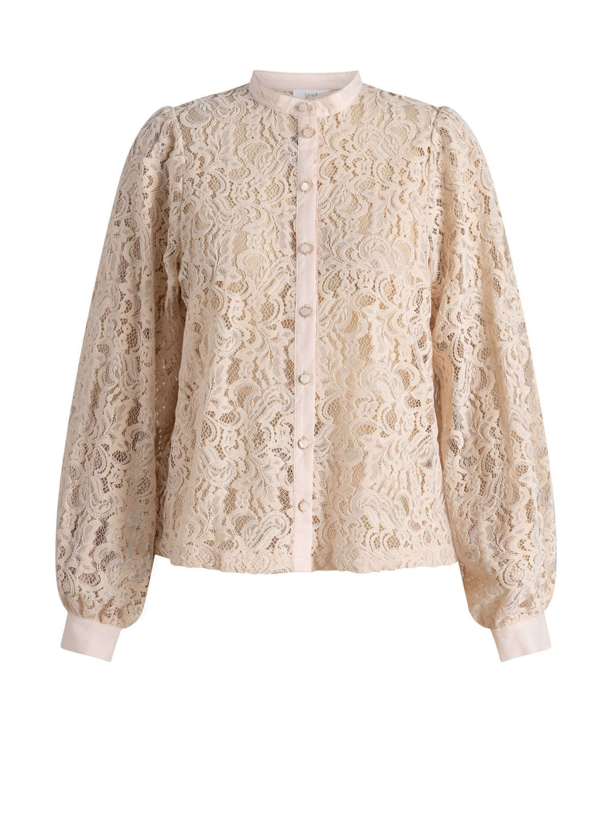 Yest Wilma Pearl Button Lace Blouse