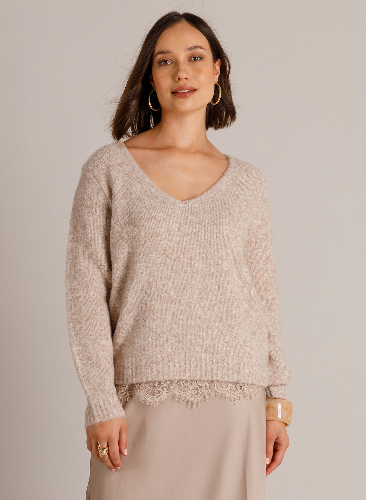 Yest Wismine Soft V-Neck Knit Jumper