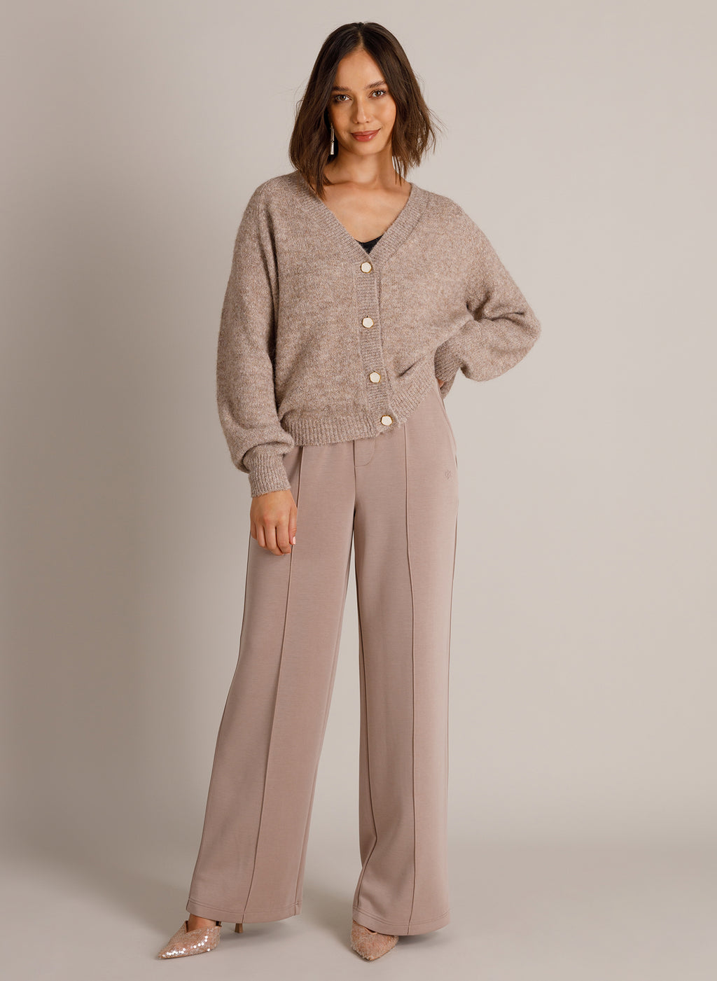 Yest Wibeke Pearl Button Soft Knit Cardigan