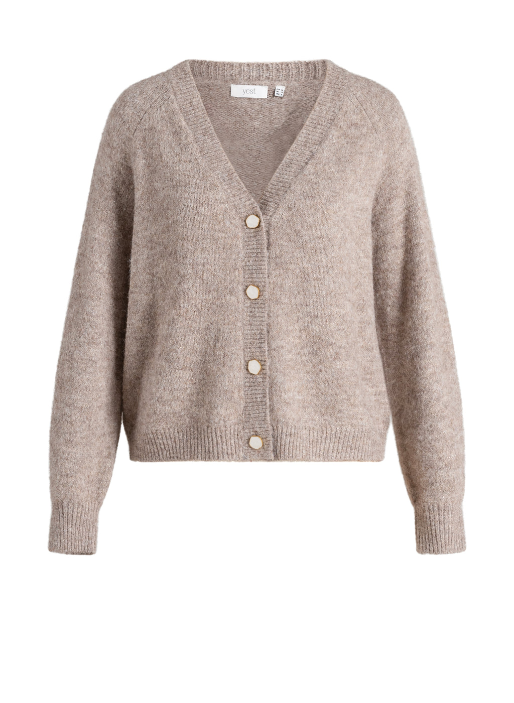Yest Wibeke Pearl Button Soft Knit Cardigan