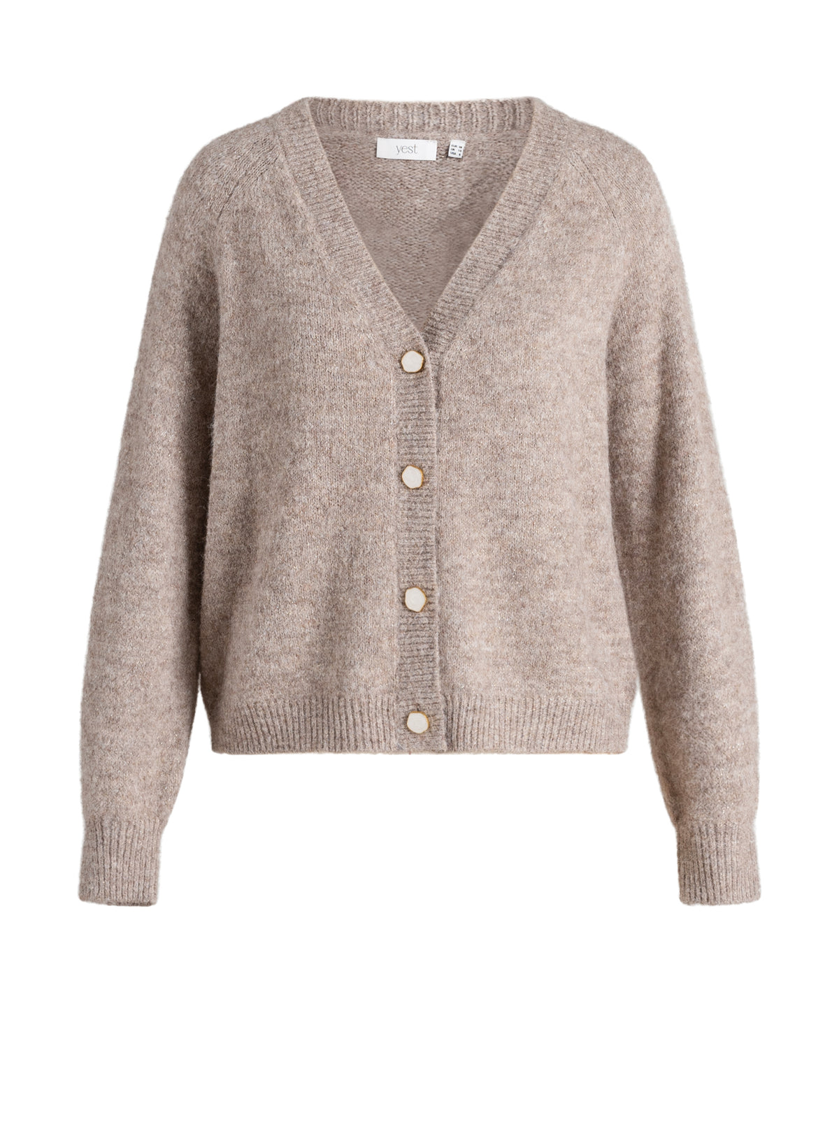 Yest Wibeke Pearl Button Soft Knit Cardigan