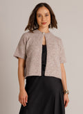 Yest Wenda Pearl Button Short Sleeve Cardigan