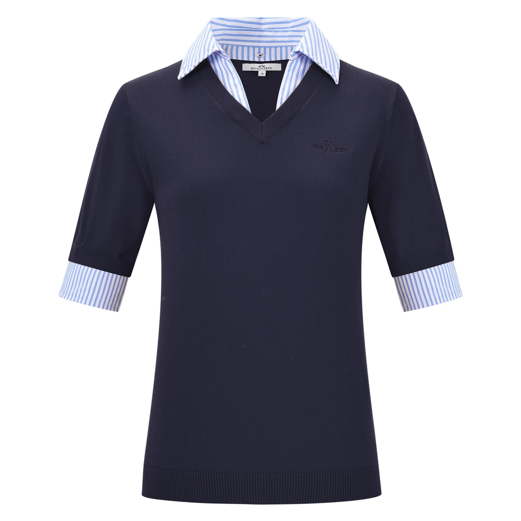 HV Society Addison Detachable Shirt Layered Jumper