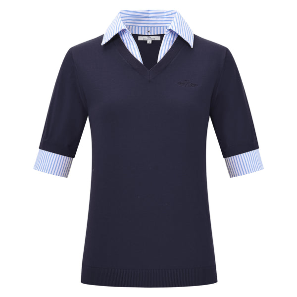 HV Society Addison Detachable Shirt Layered Jumper