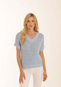 Pomodoro V-Neck Open Knit Jumper