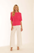 Pomodoro Cotton Chevron Lace Knit Jumper
