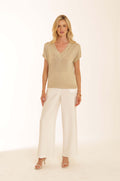 Pomodoro Lurex V-Neck Knit Jumper