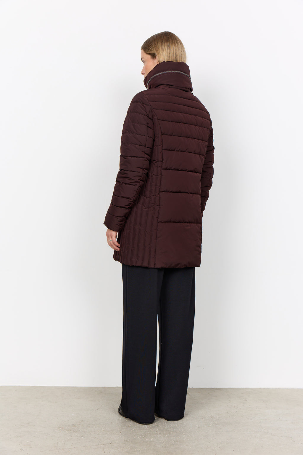 Soyaconcept Nina Zipper Detail Hooded Padded Coat