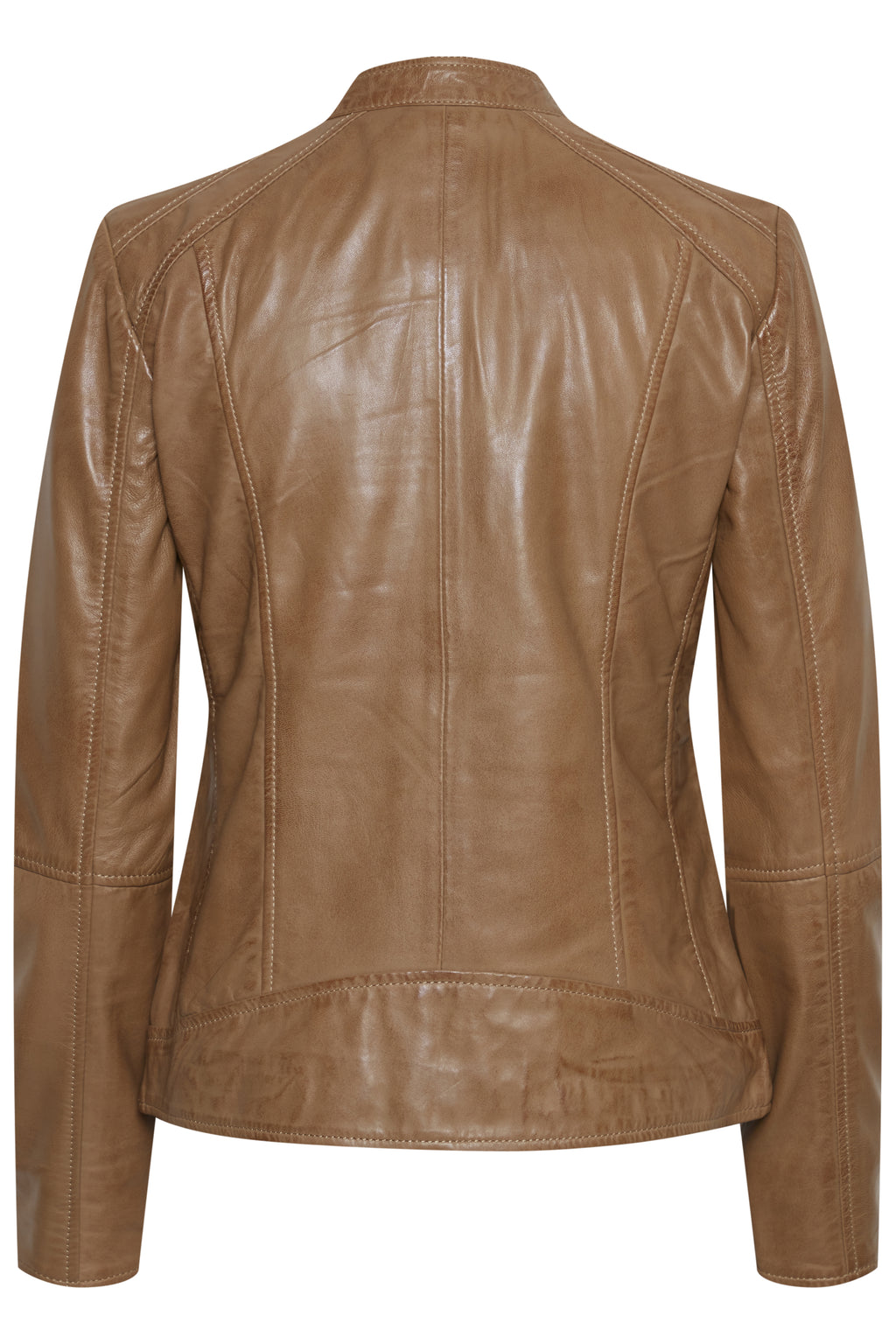 Fransa Tan Leather Jacket