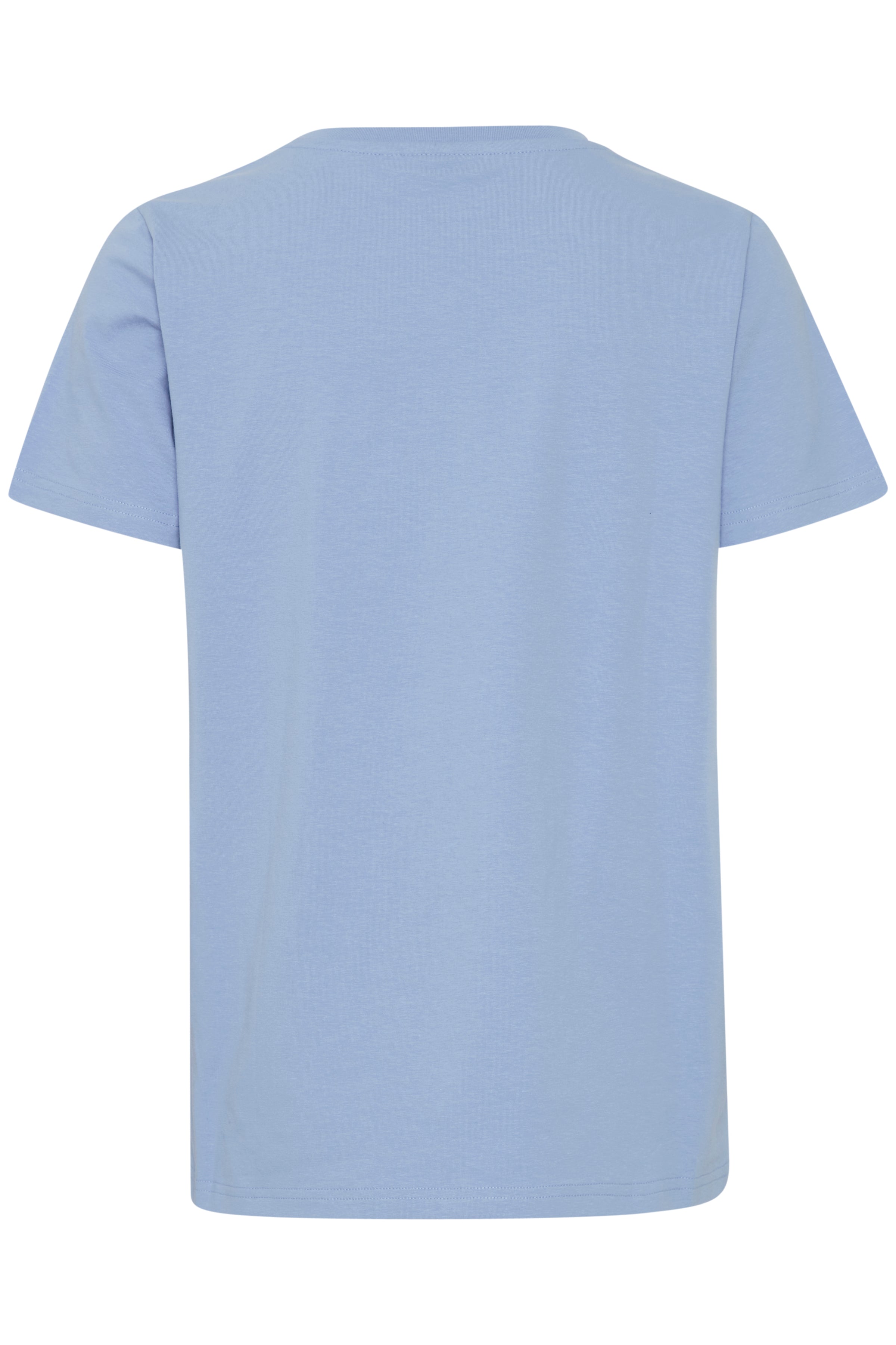Fransa Za V-Neck Cotton T-Shirt - Blue