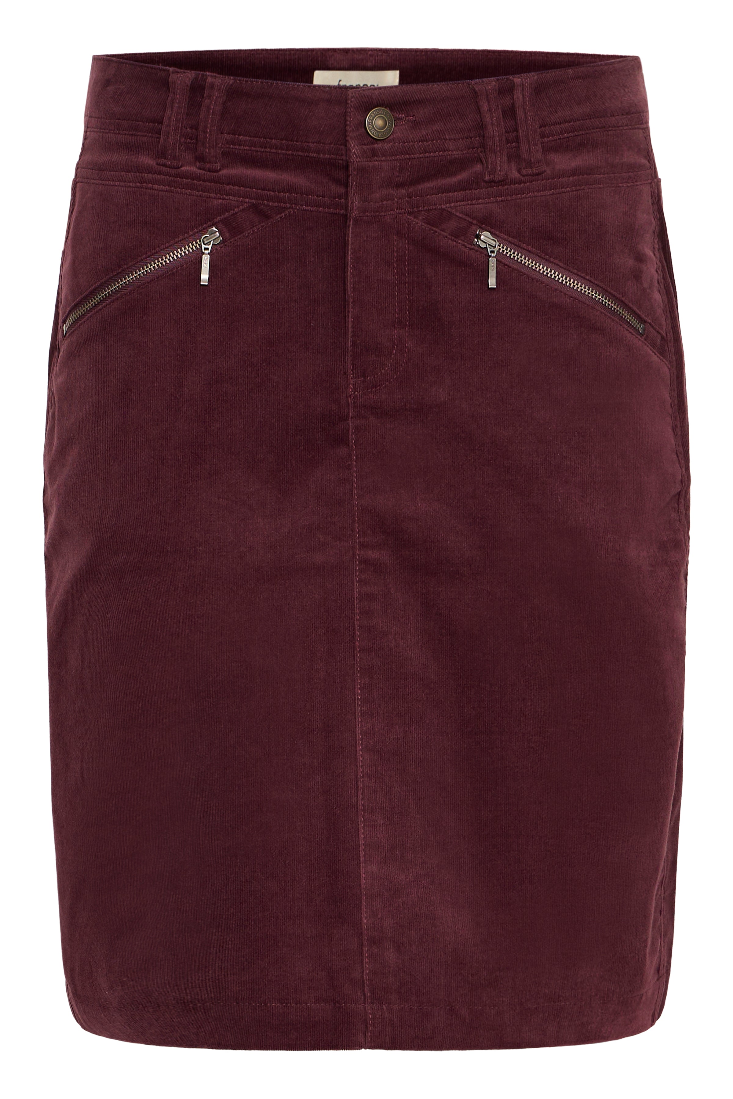 Fransa Tean Cord Knee Length Skirt
