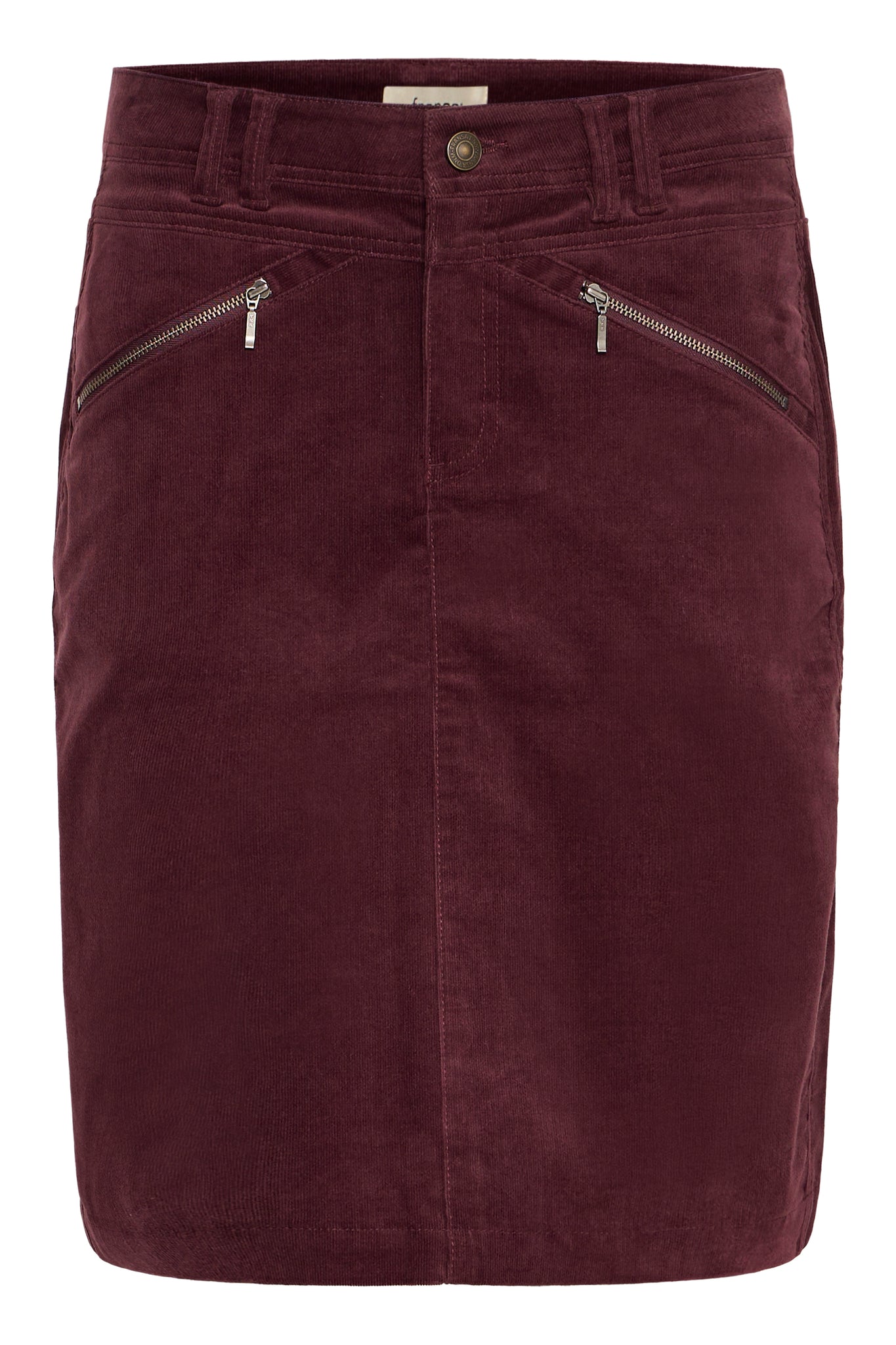 Fransa Tean Cord Knee Length Skirt