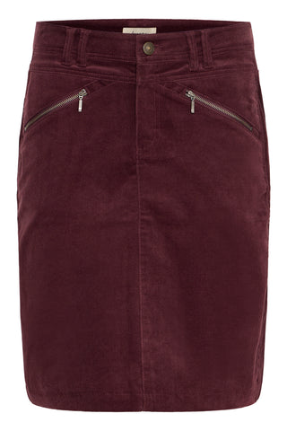 Fransa Tean Cord Knee Length Skirt