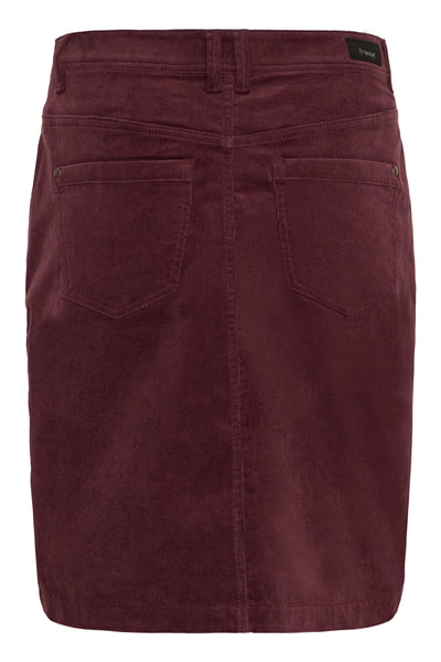 Fransa Tean Cord Knee Length Skirt