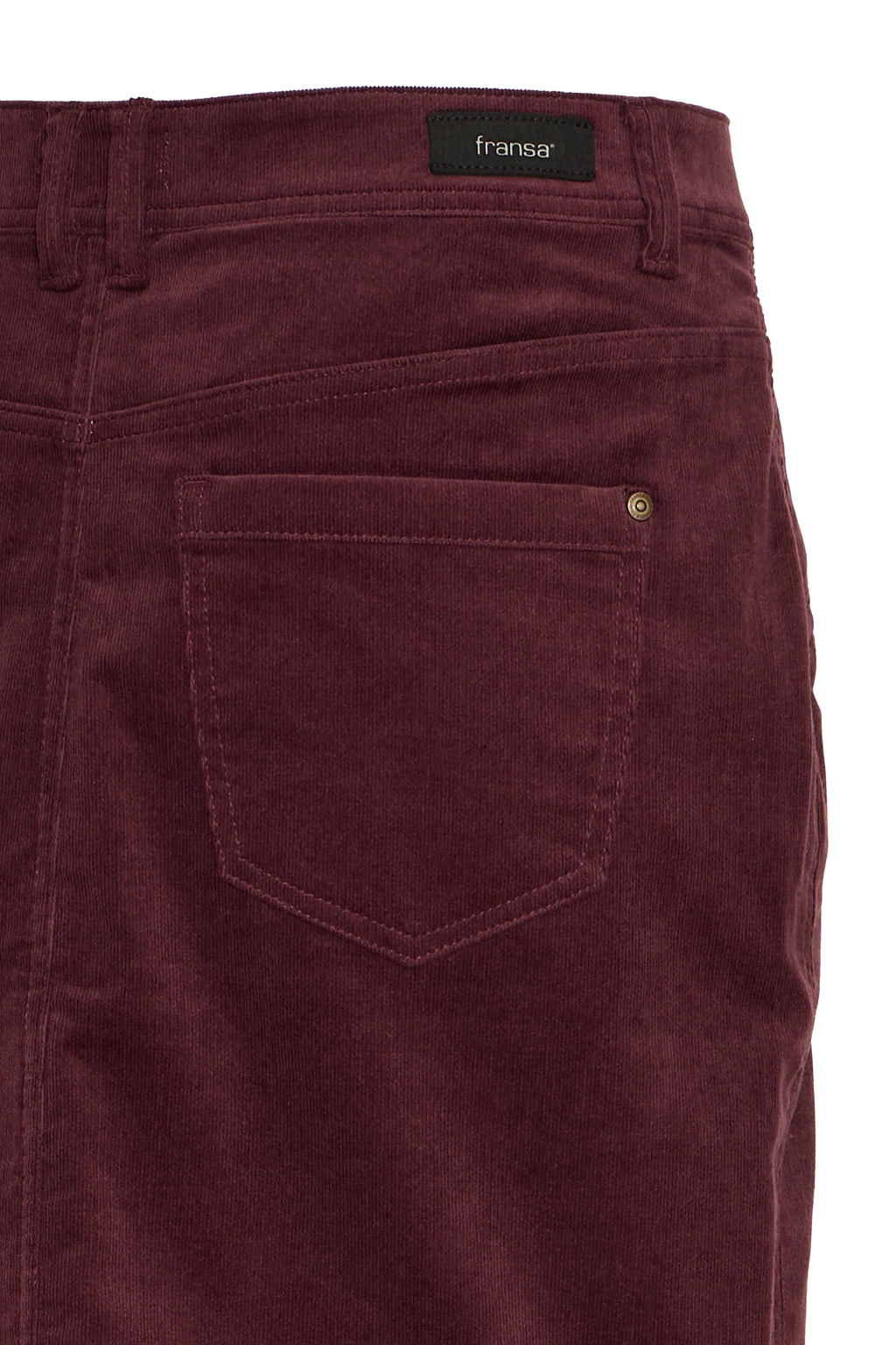 Fransa Tean Cord Knee Length Skirt