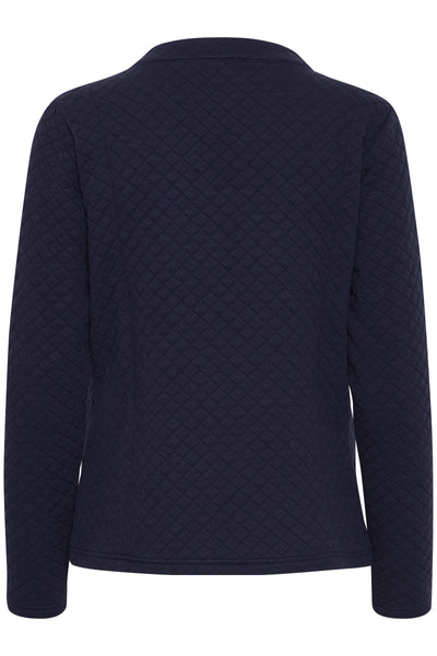 Fransa V Neck Zip Up Cardi