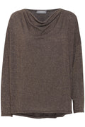 Fransa Lurita Metallic Yarn Top