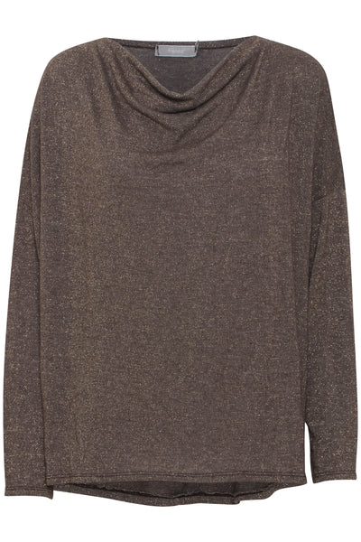 Fransa Lurita Metallic Yarn Top