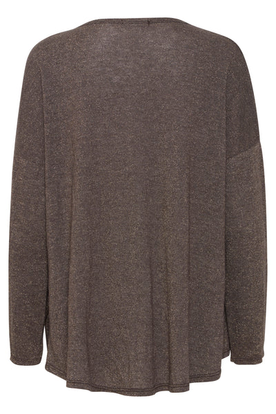 Fransa Lurita Metallic Yarn Top