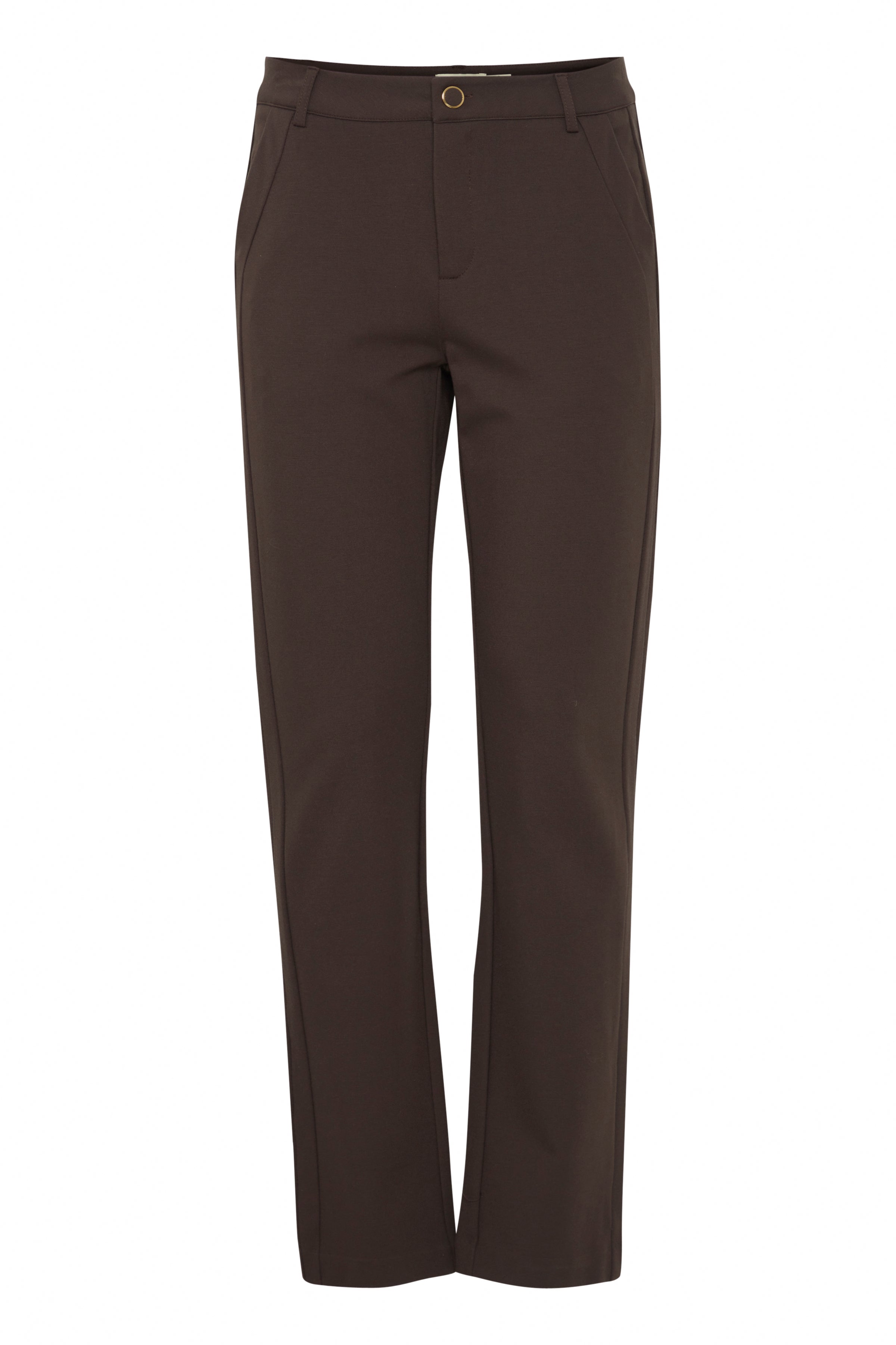 Fransa Lano Straight Leg Trousers - Brown