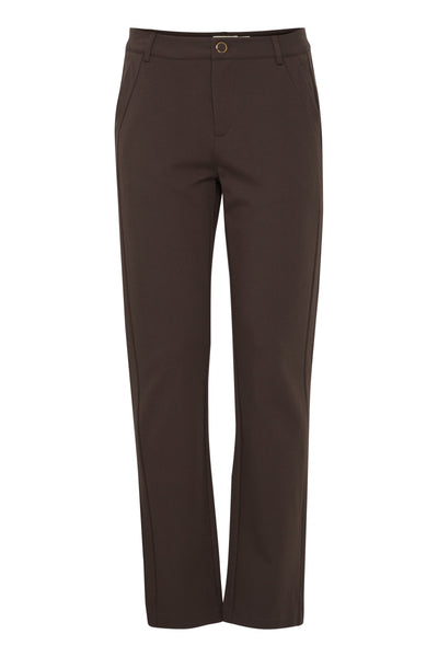 Fransa Lano Straight Leg Trousers - Brown