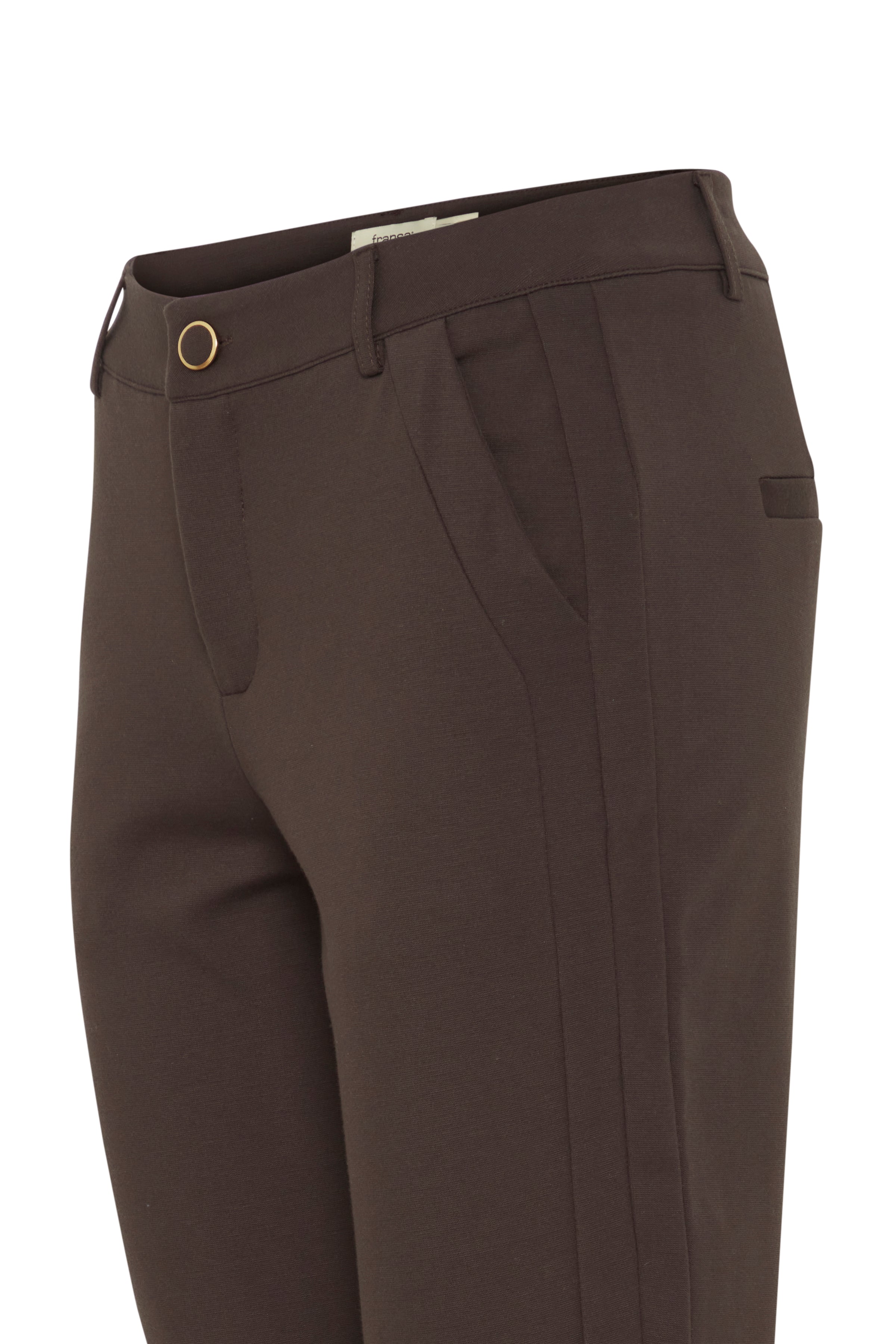 Fransa Lano Straight Leg Trousers - Brown