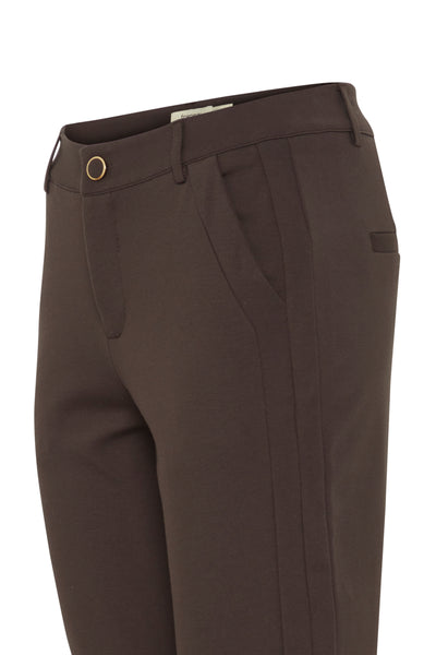 Fransa Lano Straight Leg Trousers - Brown