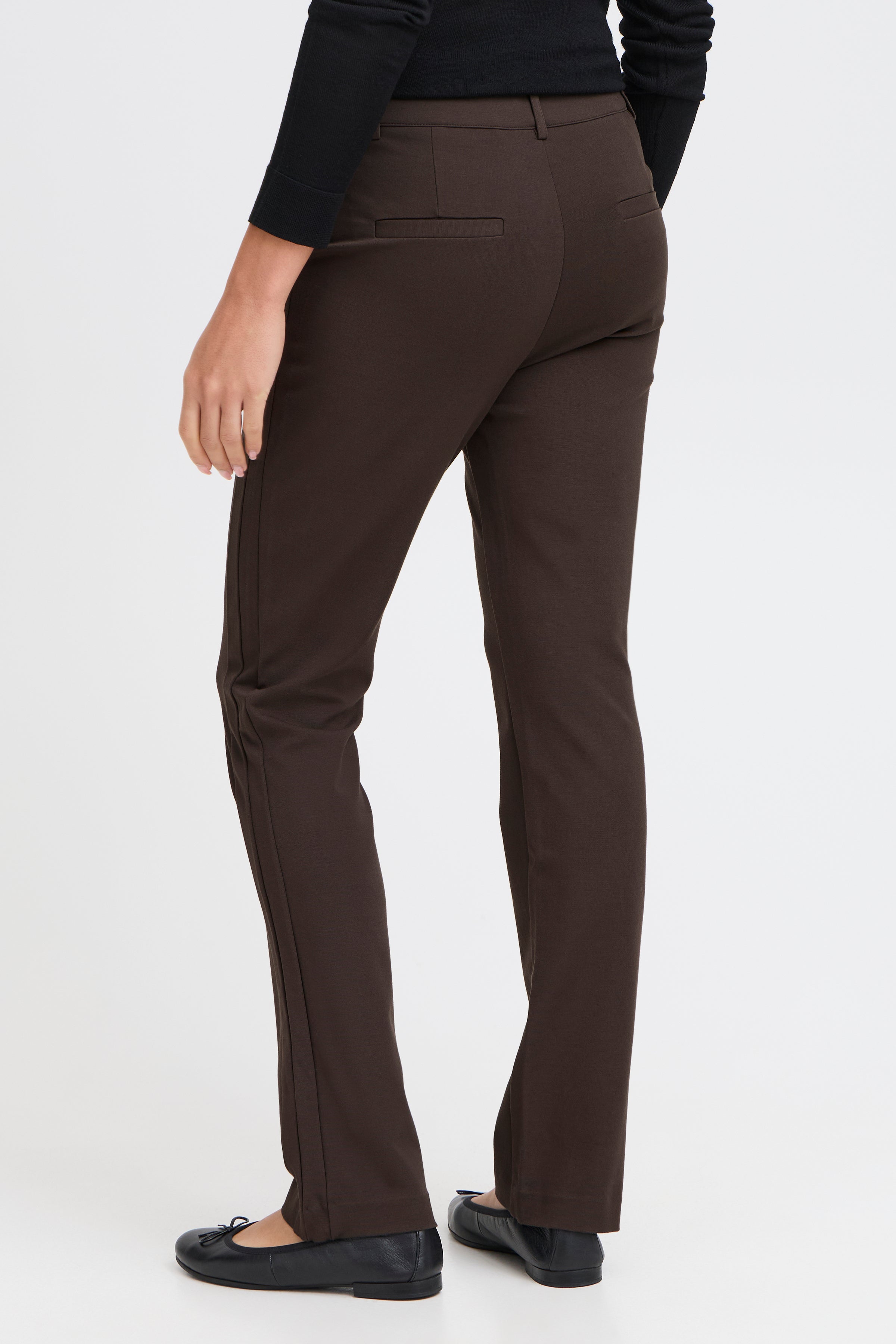 Fransa Lano Straight Leg Trousers - Brown
