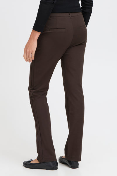 Fransa Lano Straight Leg Trousers - Brown