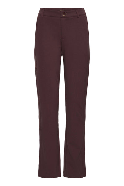 Fransa Lano Straight Leg Trousers - Port