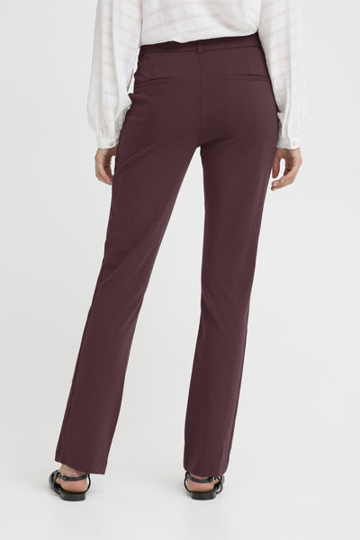 Fransa Lano Straight Leg Trousers - Port