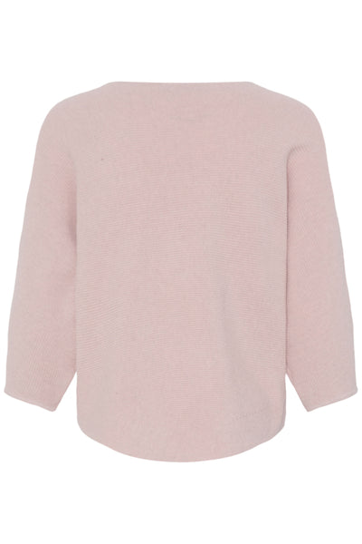 Fransa Sinja Ribbed Knit Jumper - Pale Pink