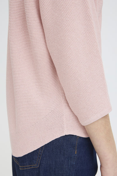 Fransa Sinja Ribbed Knit Jumper - Pale Pink
