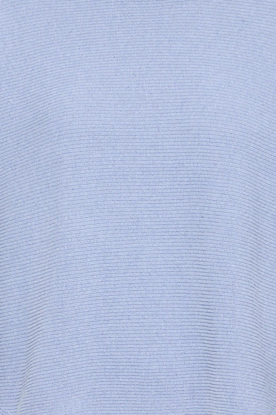 Fransa Sinja Ribbed Knit Jumper - Pale Blue