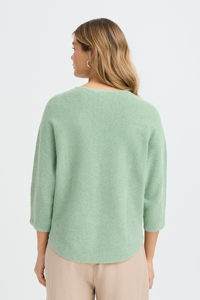 Fransa Sinja Ribbed Knit Jumper - Pistachio