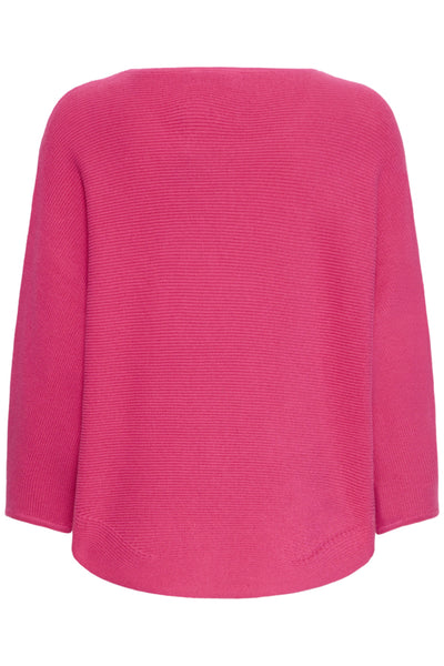 Fransa Sinja Ribbed Knit Jumper - Fuchsia
