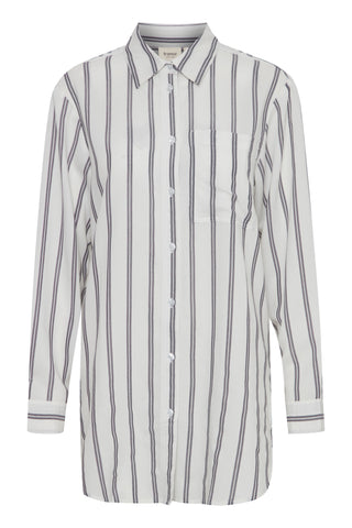 Fransa Longline Stripe Shirt