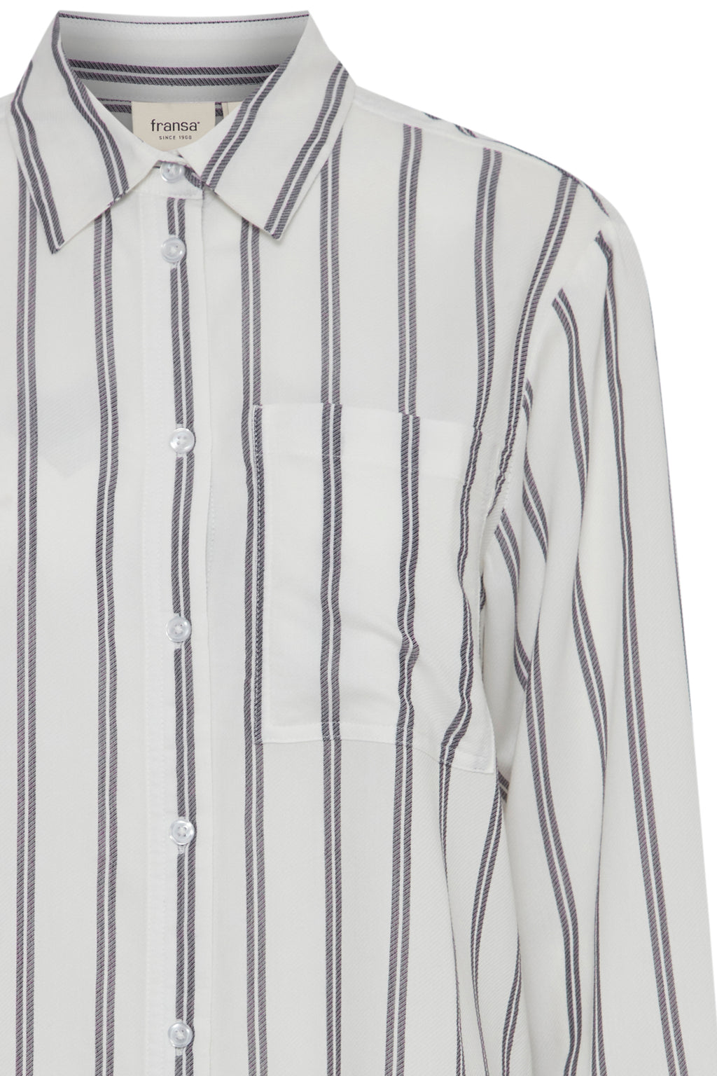 Fransa Longline Stripe Shirt