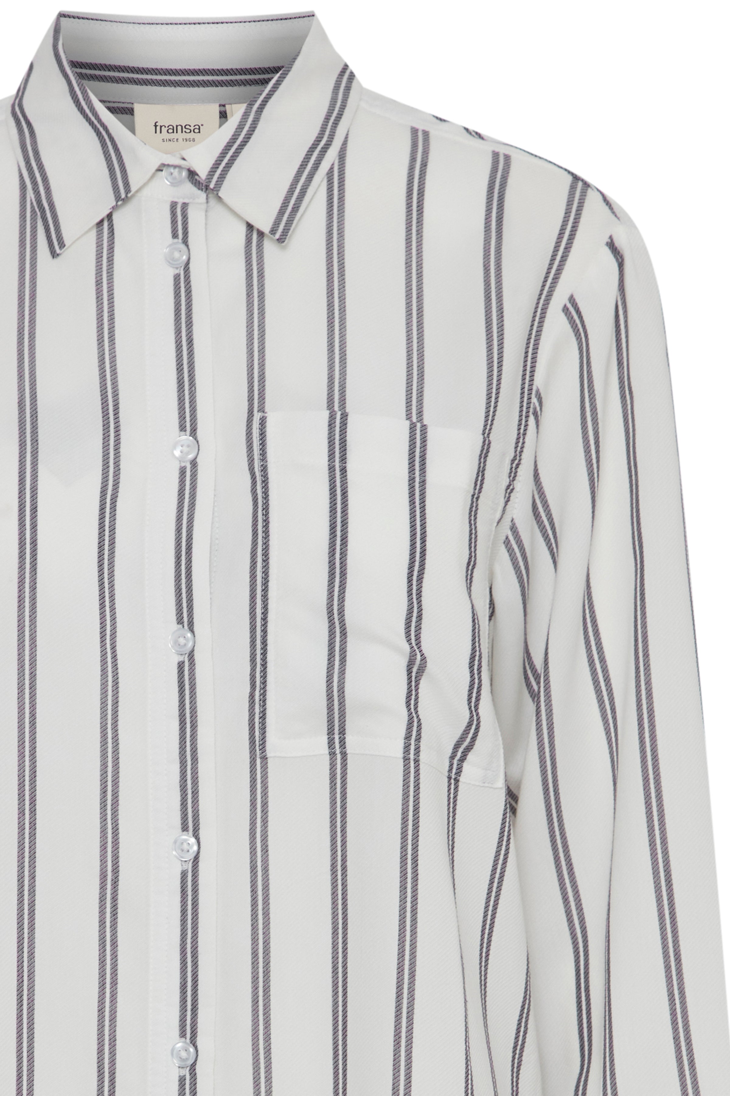 Fransa Longline Stripe Shirt