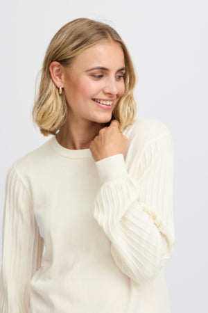 Fransa Lil Pleated Sleeve Knit