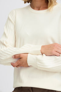 Fransa Lil Pleated Sleeve Knit