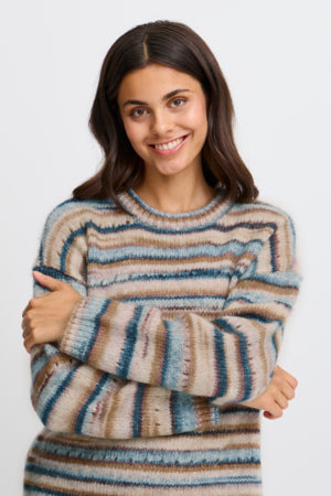 Fransa Manny Knitted Stripe Jumper