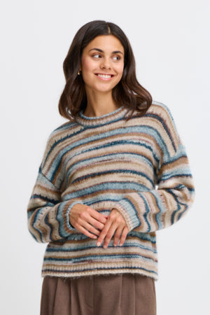 Fransa Manny Knitted Stripe Jumper