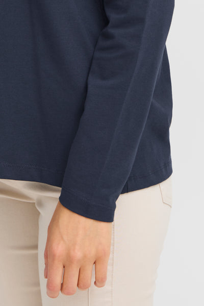 Fransa Za Long Sleeved T-Shirt - navy
