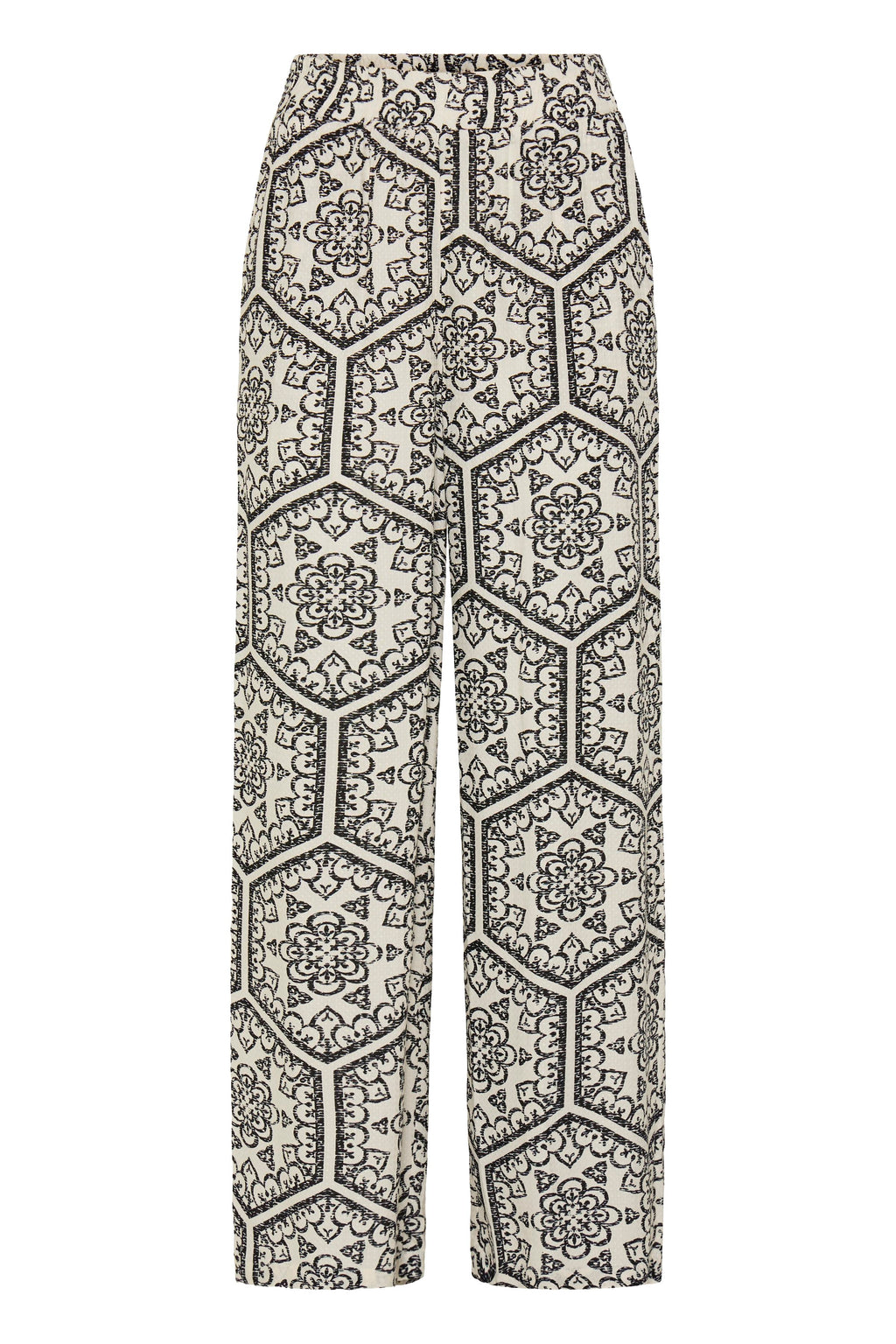 Fransa Oline Boho Print Wide Leg Trousers