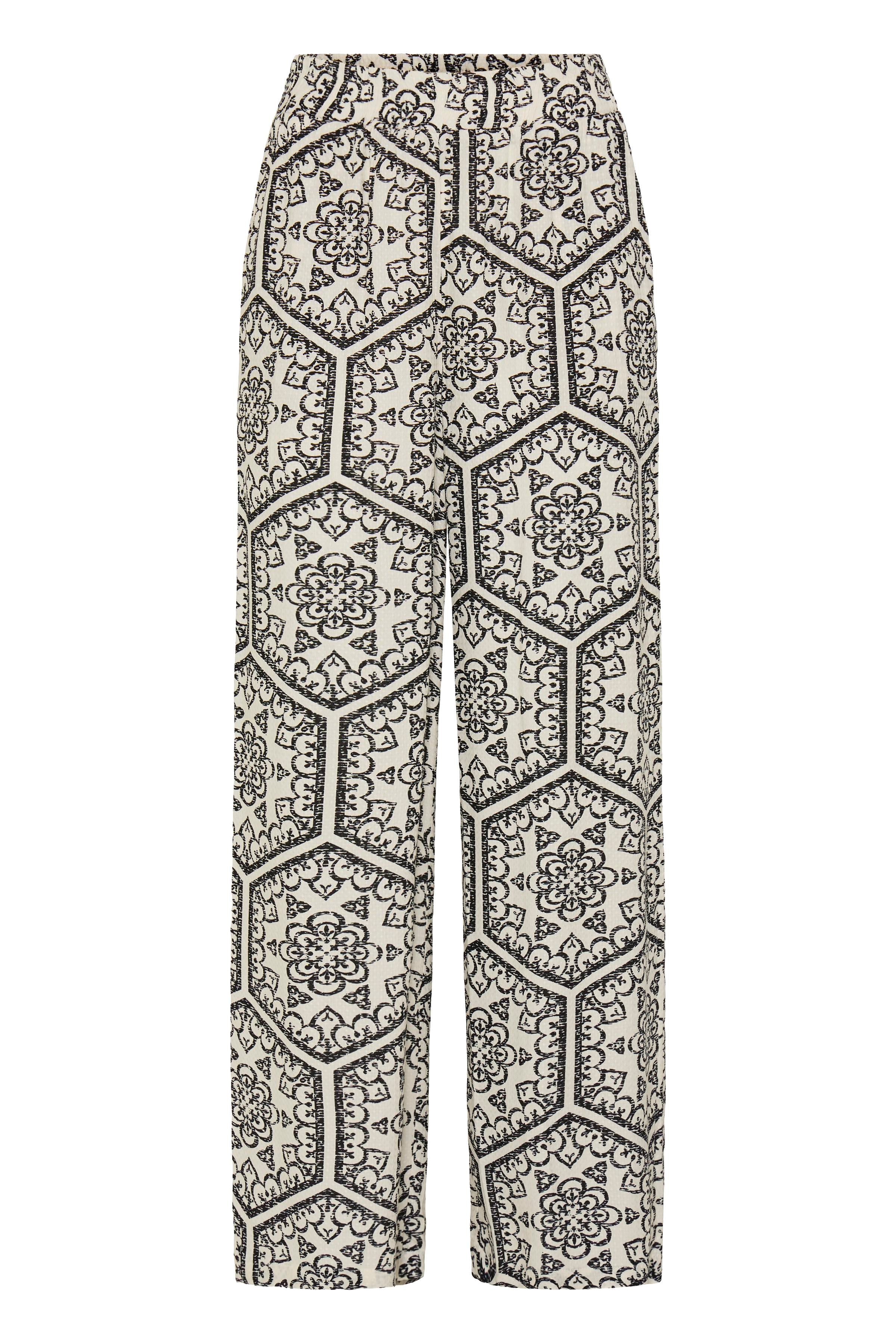 Fransa Oline Boho Print Wide Leg Trousers